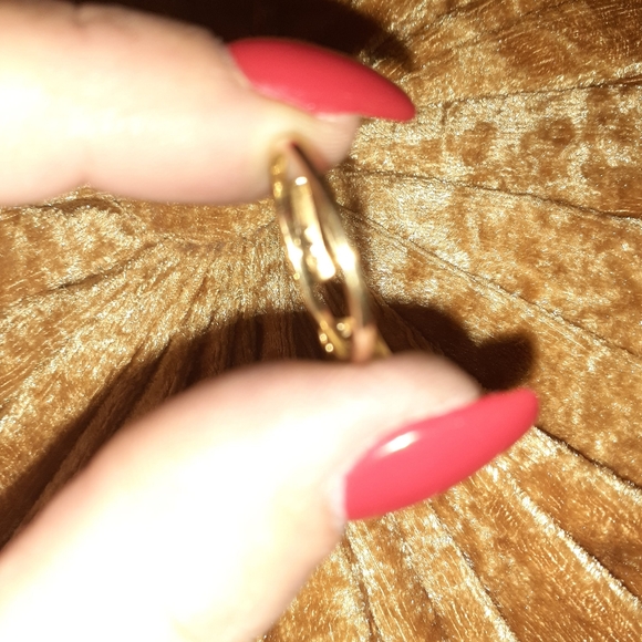 10K yellow gold diamond ring guard size7 - Picture 2 of 6